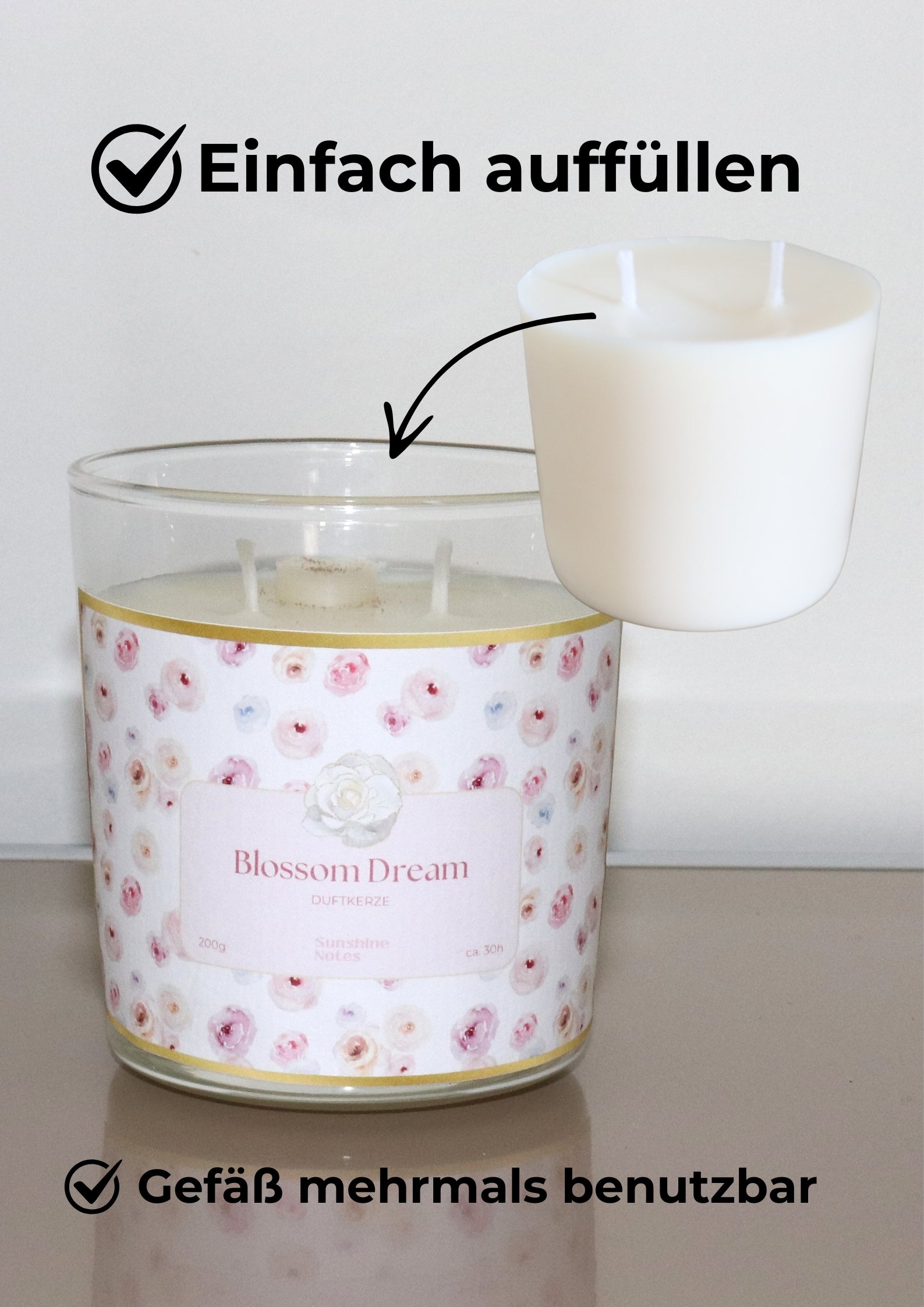 Blossom Dream Duftkerze mit Refill