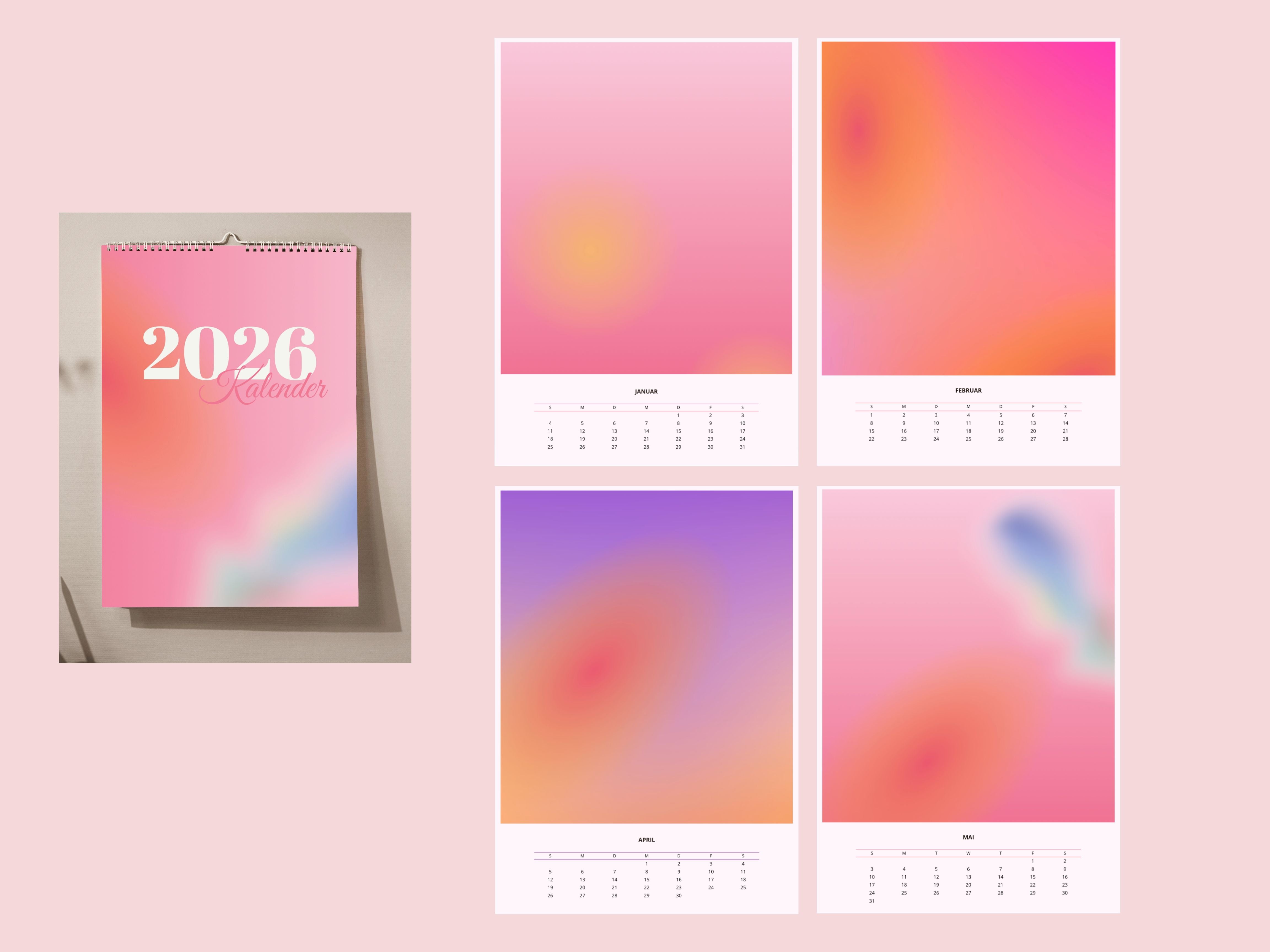 Wandkalender A3 Dopamin Decor