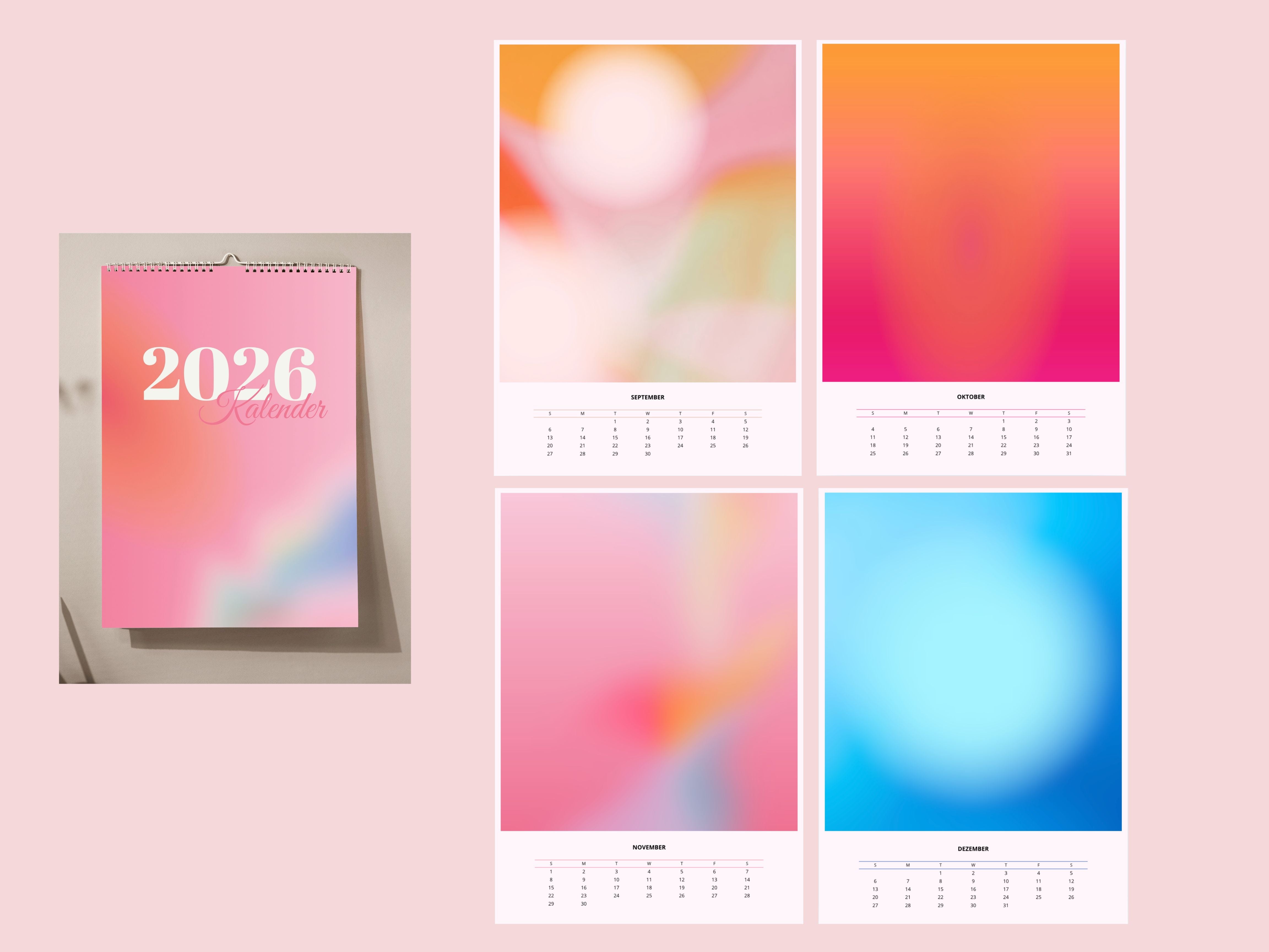 Wandkalender A3 Dopamin Decor