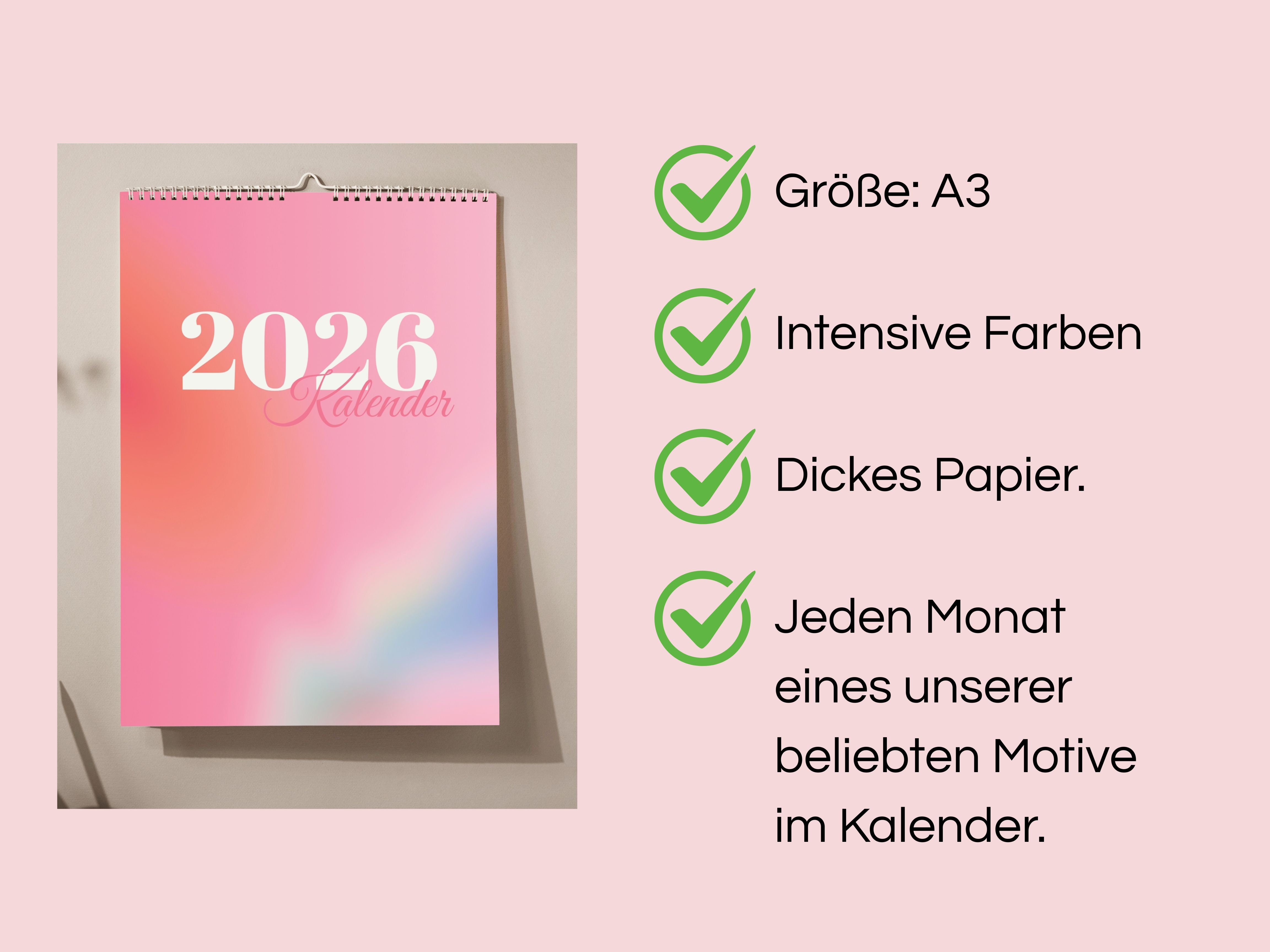 Wandkalender A3 Dopamin Decor