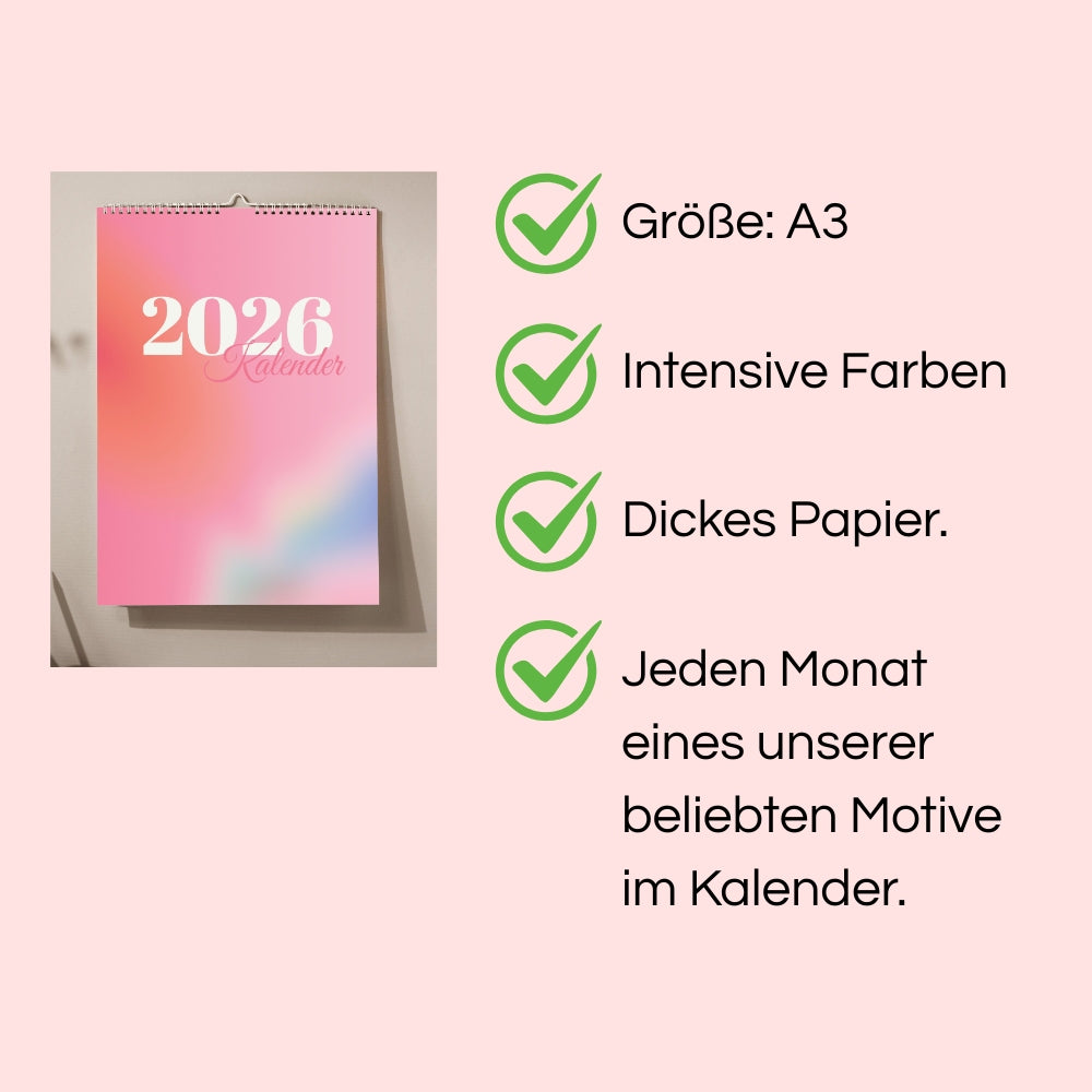 Wandkalender A3 Dopamin Decor - 2026