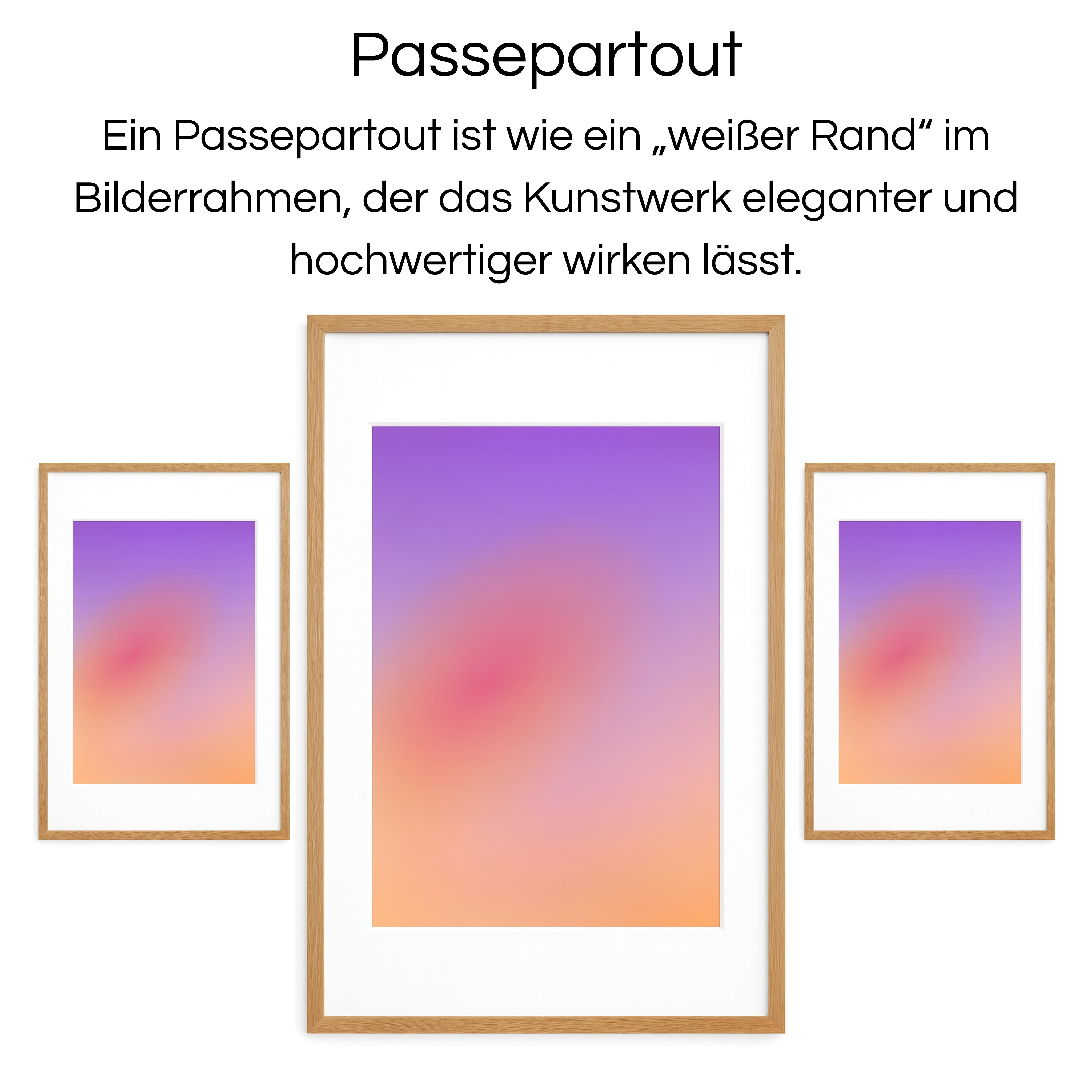 Passpartout für Poster Set